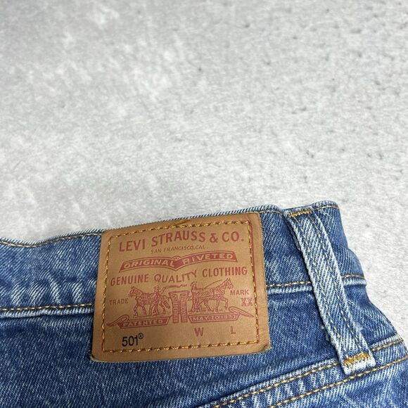 Levi's Shorts Womens Size 26 Blue Distressed Cut Off Denim Shorts Pockets - Picture 7 of 14